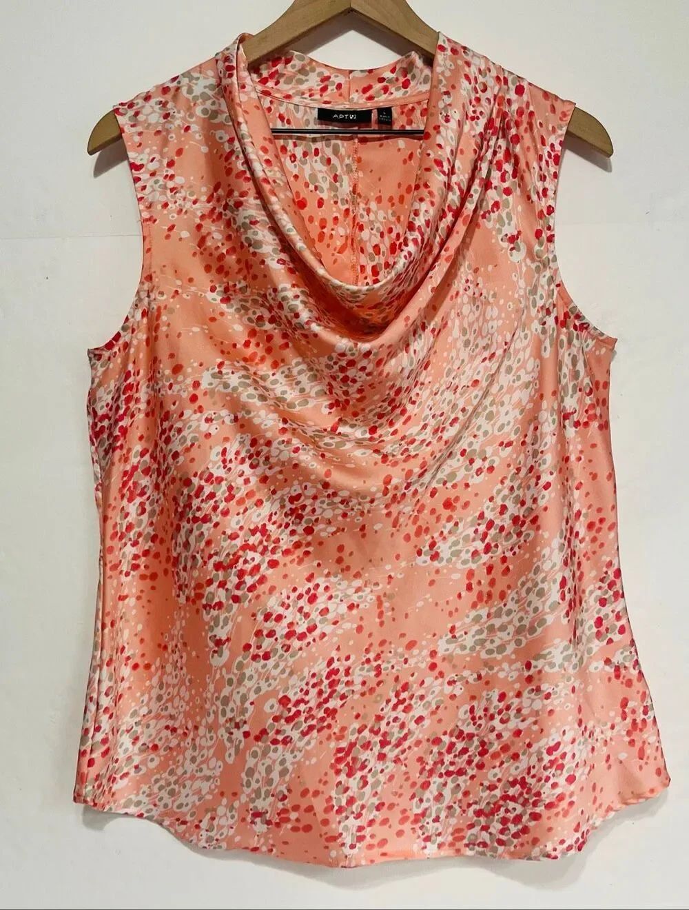 Apt 9 Coral Pink Sleeveless Blouse Size L